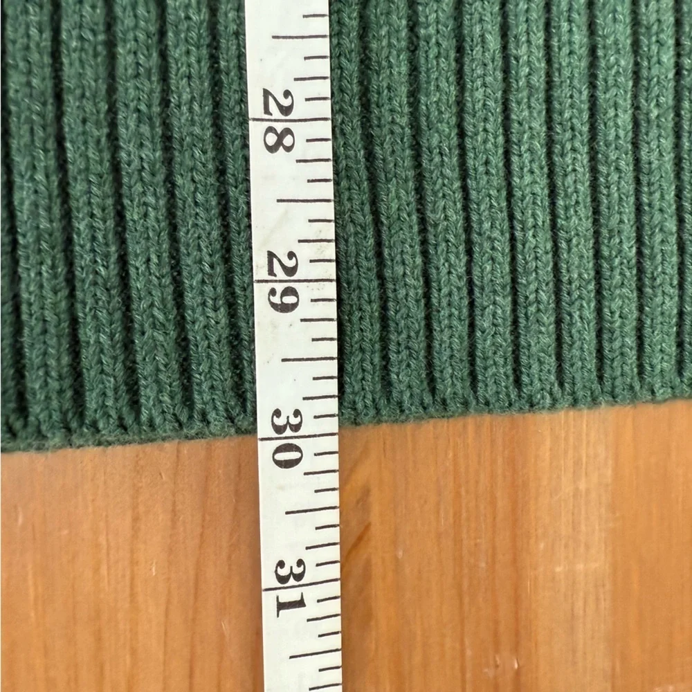 NWT LANDS’ END Drifter Mock Turtleneck 100% Cotton Hunter Green Sweater M